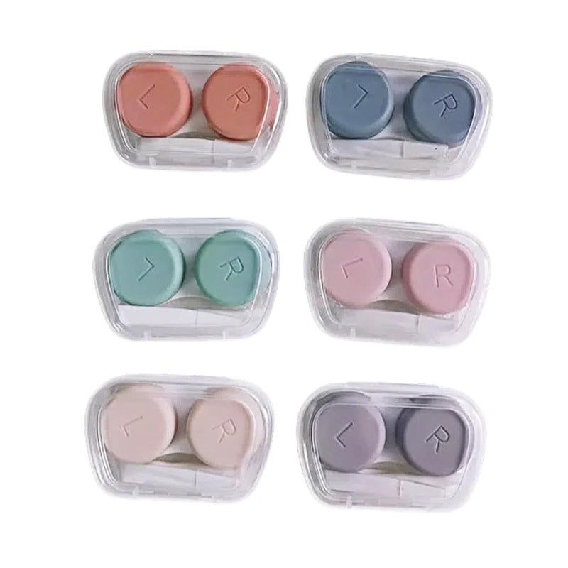 YKuzLx 6 Pack Contact Lens Case, Portable Contact Case with Applicator Tool Tweezer, for Travel Outdoor Home Office Dormitory and Daily Use,Colorful - Image 1