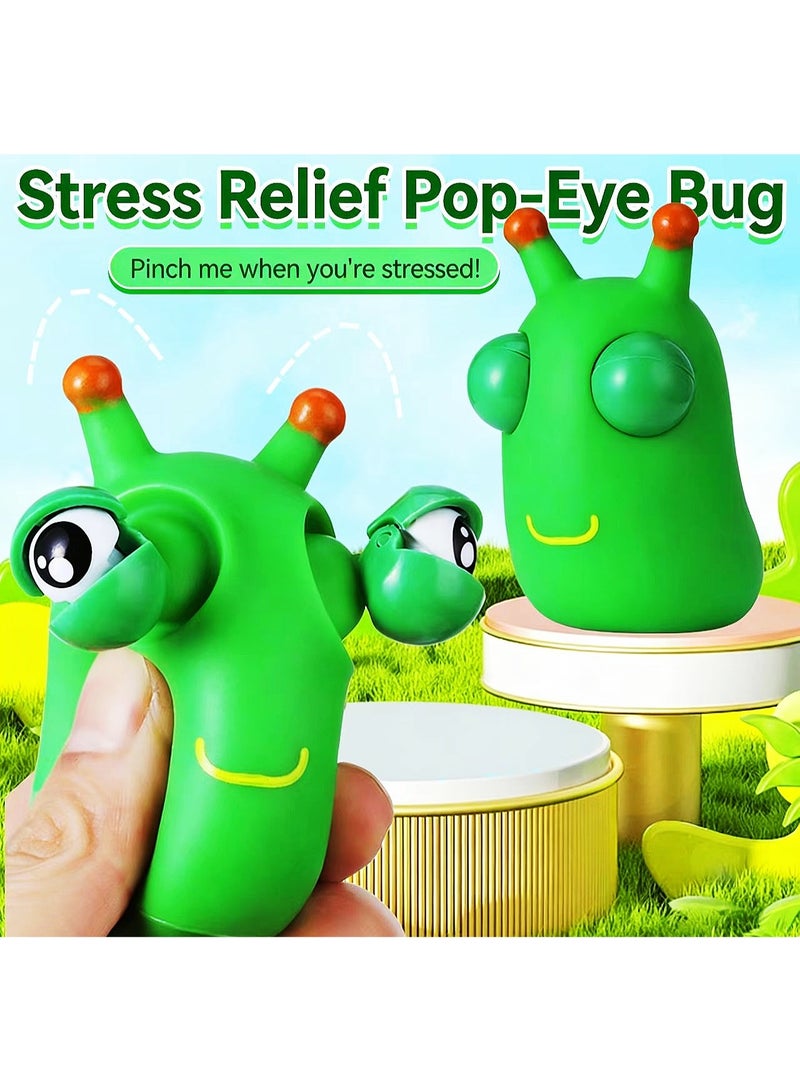 Pop-Eyed Worm Stress Relief Toy | Hand Squeeze Fidget - Image 1