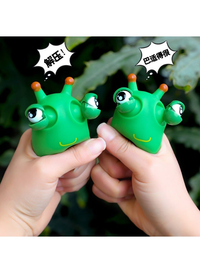 Pop-Eyed Worm Stress Relief Toy | Hand Squeeze Fidget - Image 2