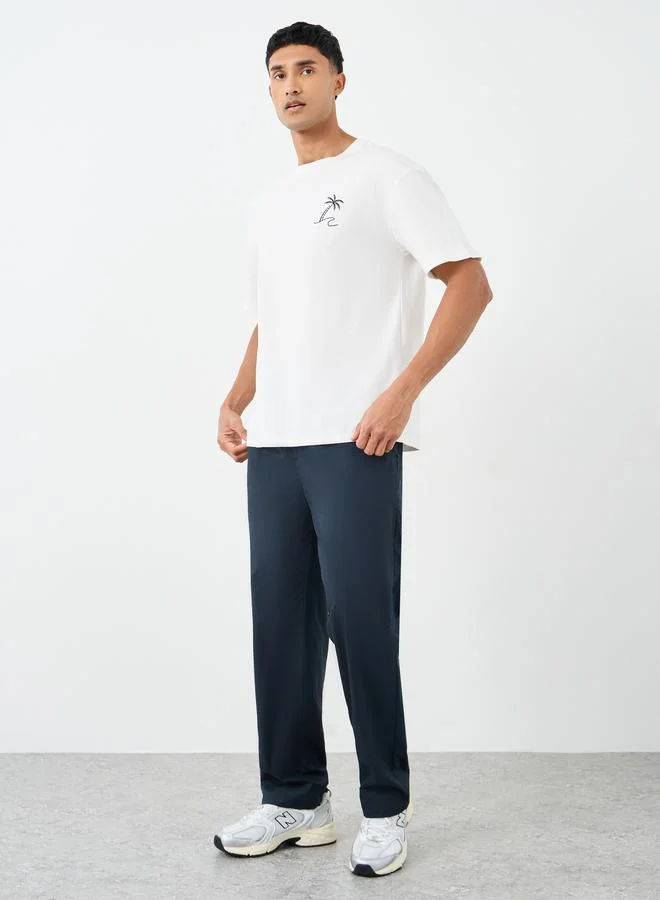 Styli Styli Men Oversized Minimal Graphic Print T-Shirt