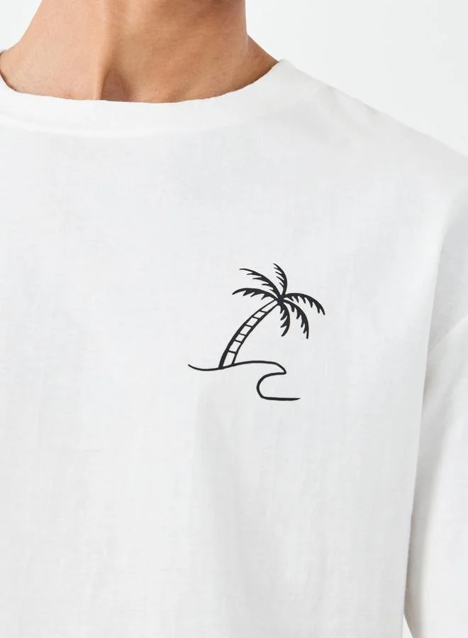 Styli Styli Men Oversized Minimal Graphic Print T-Shirt