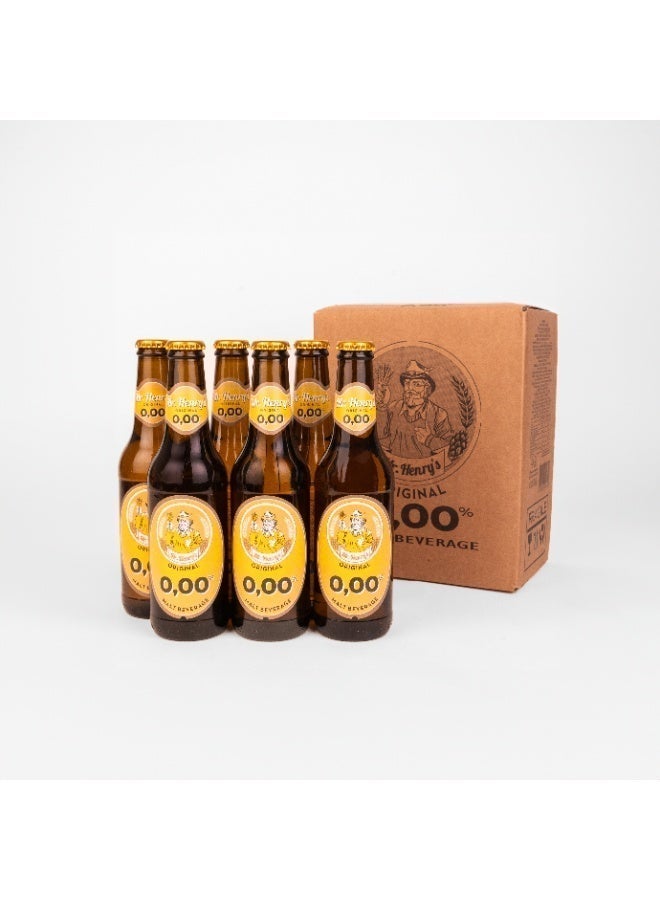 Mr Henrys Mr. Henry’s 0.00% Alcohol-Free Malt Beverage | Non Alcoholic Beer UAE | 330ml x 6 Pack - Image 1