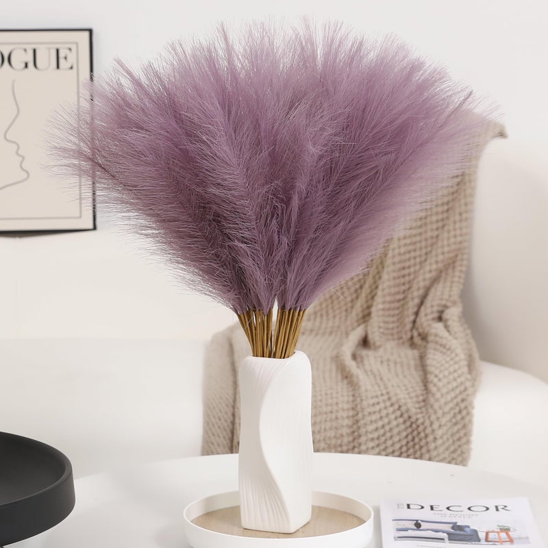 Wertuirk Purple Pampas Grass Decor 30pcs 24 Inch Small Faux Pampas Grass Decor Artificial Pompas Floral for Vase Filler Table Centerpieces Kitchen and House Decor Purple - Image 2