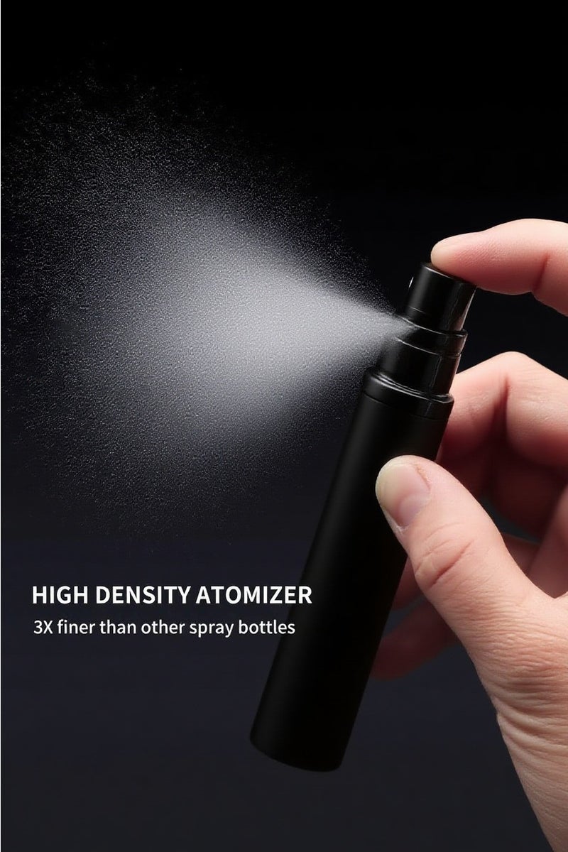 HPMY Travel Refillable Perfume Bottle, Mini Portable Perfume Empty Atomizer with Fine Spray Pump, Leaking Proof Perfume Container for Women u0026 Men, 5ml (Black) - Image 4