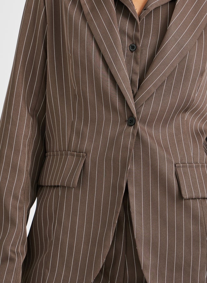 Styli Striped Regular Fit Regular Length Blazer  - Image 4