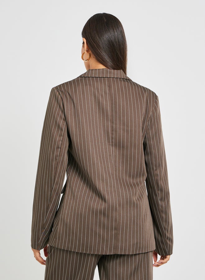 Styli Striped Regular Fit Regular Length Blazer  - Image 5