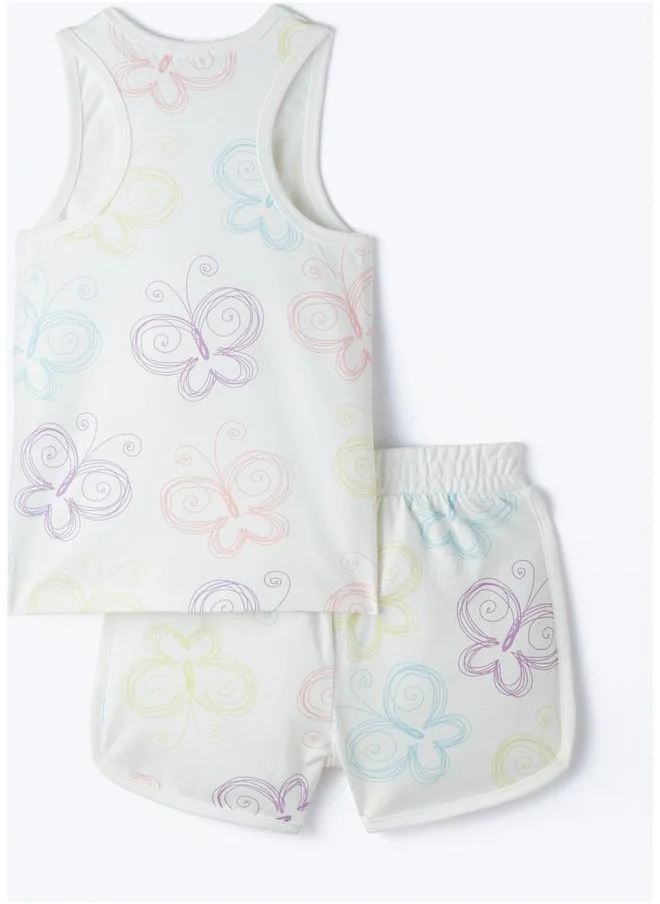 جون June Girl Suspender Sporty Set Multicolor