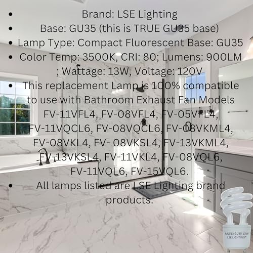 LSE Lighting Lamp 13W MLS13 GU24 for Panasonic VQL5 Exhaust Fans - Image 5