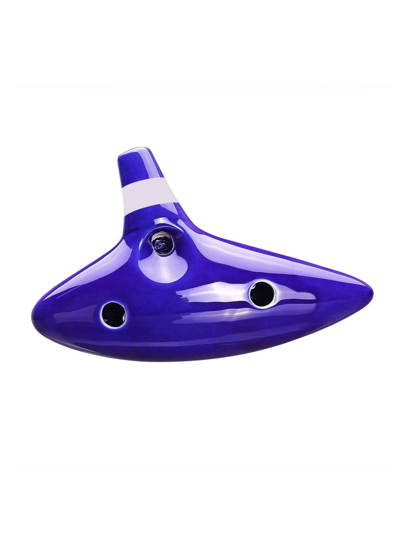 null - Ocarina with Song Book (Songs From the Legend of Zelda), 12 Hole Alto C Zelda Ocarinas Play by Link Triforce Gift for Zelda Fans with Display Stand (Ocarina flute, blue) - Image 1