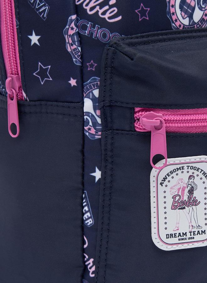 Barbie Printed School Backpack For Girls 8-13 Years With Adjustable Shoulder Straps - 17 Inches - Image 4