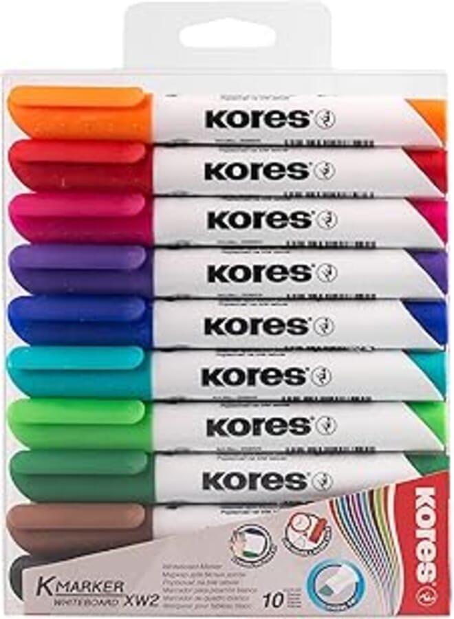 Kores K-Marker Whiteboard Set 10 Colors Xw2 20801