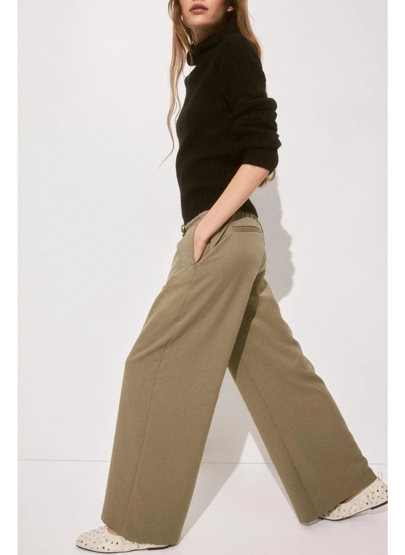 اتش اند ام Twill drawstring trousers