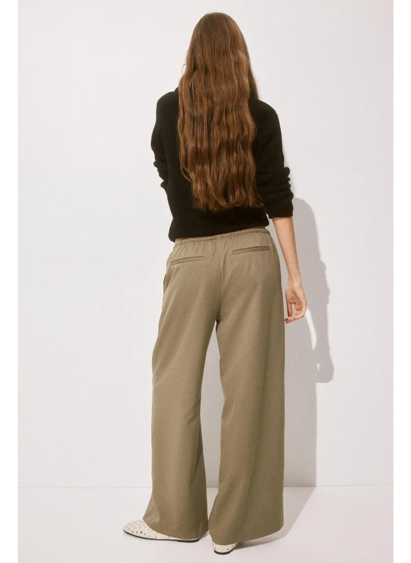 اتش اند ام Twill drawstring trousers
