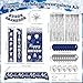 TagreSpike Blue Birthday Decorations for Men Women Navy Blue and Silver Happy Birthday Decorations Happy Birthday Banner Balloons Tablecover Fringe Curtain Porch Door Banner for Mens Boy Bday Party Supplies - Image 4