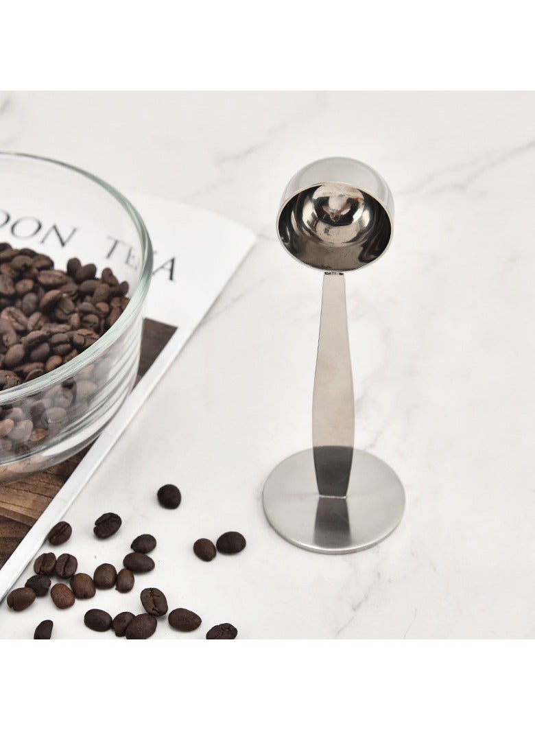 ملعقة قهوة / ملعقة دك مسحوق القهوة، ملعقة قهوة 2 في 1 من الفولاذ المقاوم للصدأ - Image 2