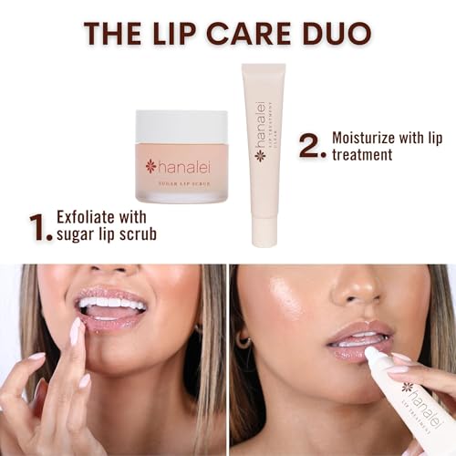 Hanalei Lip Care Products Set Duo – Sugar Lip Scrub & Kukui Oil Lip Treatment for Dry, Cracked, Chapped Lips – Exfoliate, Hydrate & Moisturize for Soft, Smooth Lips – Natural and Cruelty-free - Image 3