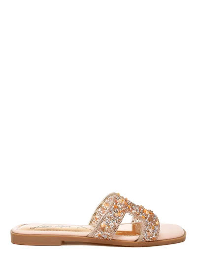 London Rag Rhinestone Detail Cut-Out Flats