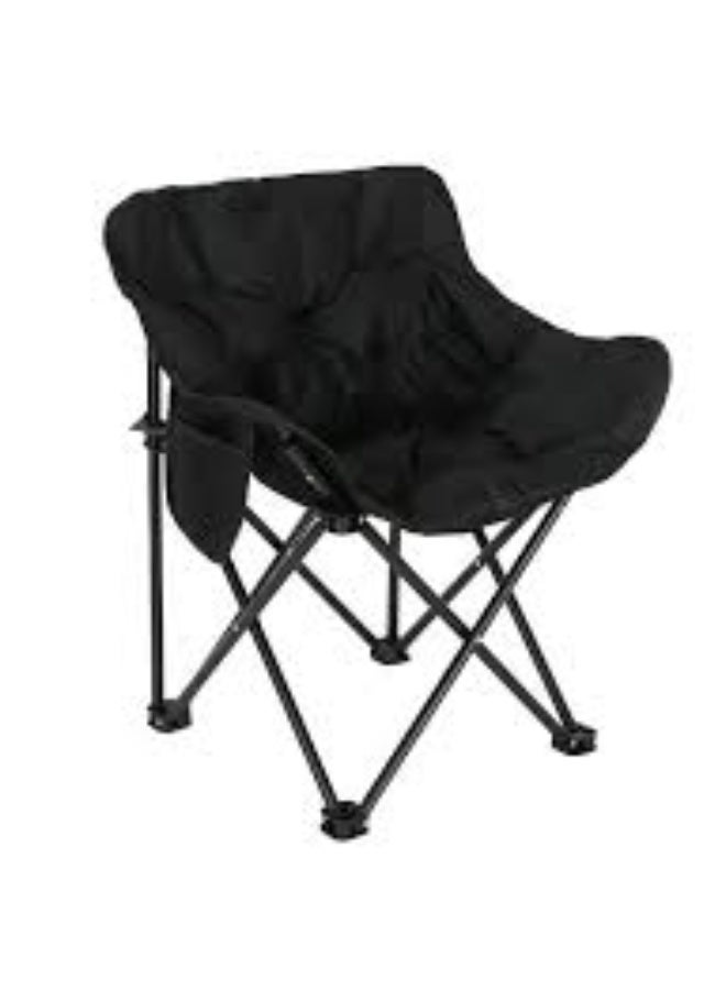Bombay Folding Camping Chair - Padded and Comfortable (Black) (Multicolor) - Image 1
