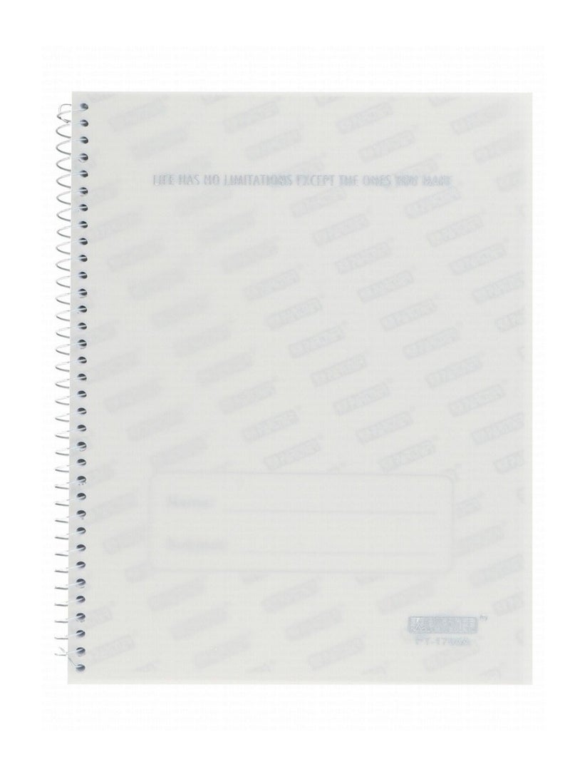 PARTNER - 4-Piece A4 Size Spiral Binded Notebook With Assorted Plastic Covers - Image 1