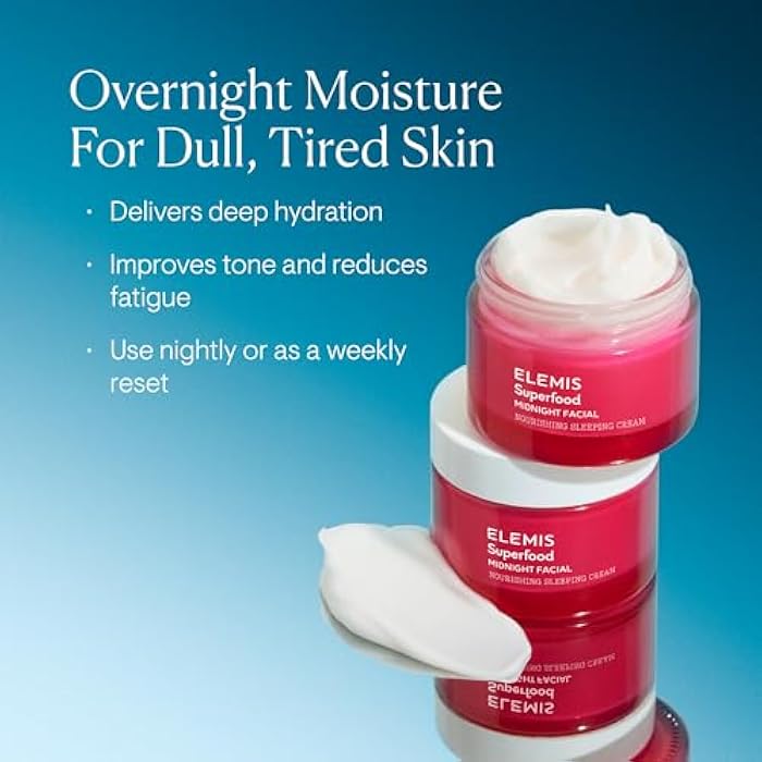 ELEMIS Superfood Midnight Facial, Moisturizer Face Cream, Hydrating Face Moisturizer for Dry Skin, Firming Facial Cream, Camu Camu & Vitamin C Cream - Image 2