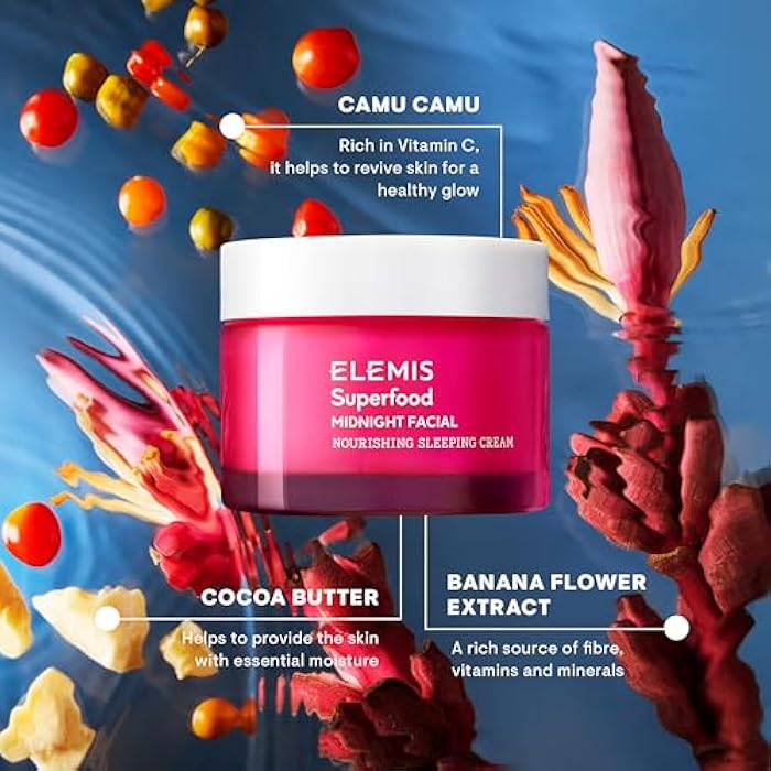 ELEMIS Superfood Midnight Facial, Moisturizer Face Cream, Hydrating Face Moisturizer for Dry Skin, Firming Facial Cream, Camu Camu & Vitamin C Cream - Image 5