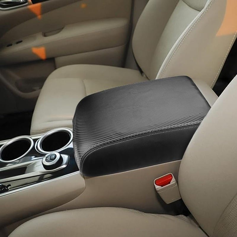 INTGET Center Console Armrest Cover for Nissan Pathfinder Accessories 20132020 2021 2019 2018 2017 2016 2015 2014 Cushion Middle Console Lid Protector Interior Accessories for Pathfinder