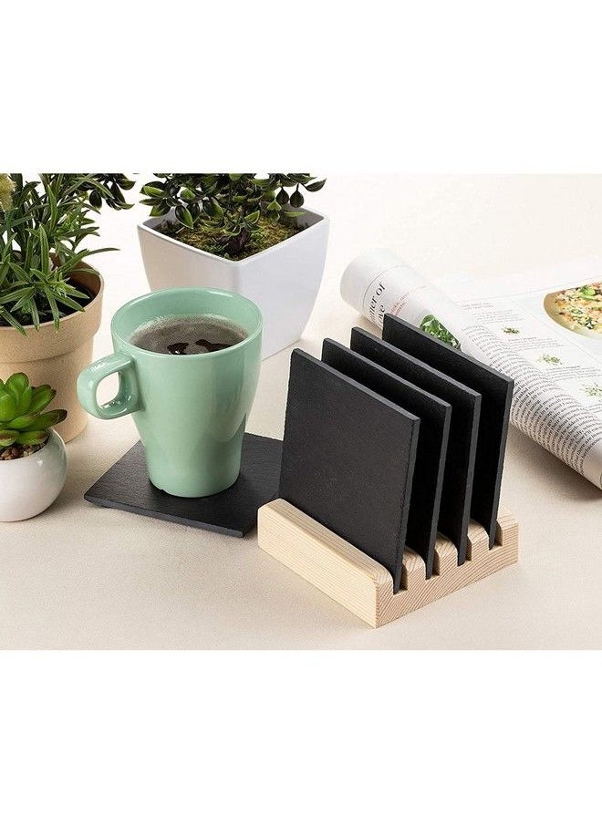 Juvale - Coaster Holders 2Pack Coaster Display Stand Hold Up To 4 Coaster 3.9Inch Wood Coaster Holder Fit Square Round Coaster For Kitchen Dining Table Home Decoration Housewarming Gift - Image 1