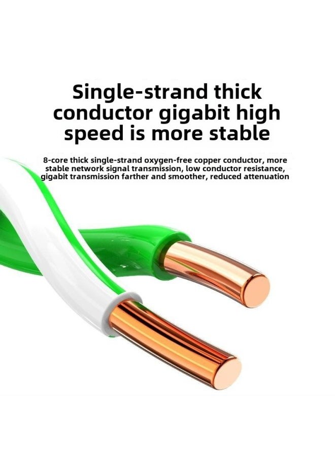 Generic Category 6 Network Cable CAT6 Gigabit Home Engineering Computer Broadband Router 8-core Twisted Pair Network Hop RJ45 Head-Colour:Category 6 Gigabit Blue (sheath + Unshielded Head)-Line Length:0.5m  - Image 5