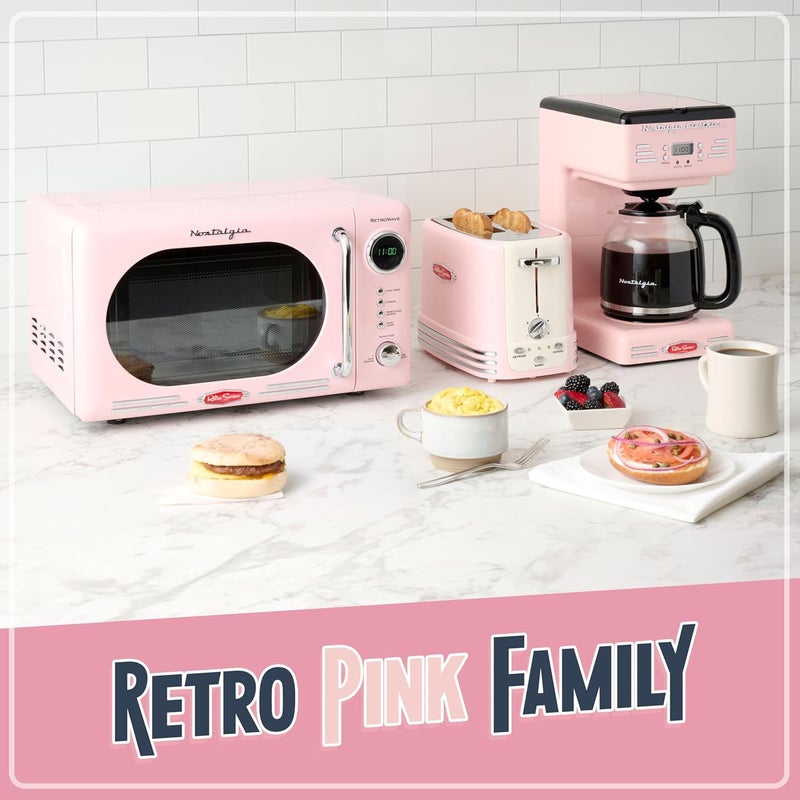 Nostalgia Retro 12-Cup Programmable Coffee Maker With LED Display, Automatic Shut-Off & Keep Warm, Pause-And-Serve Function, Pink - Image 5