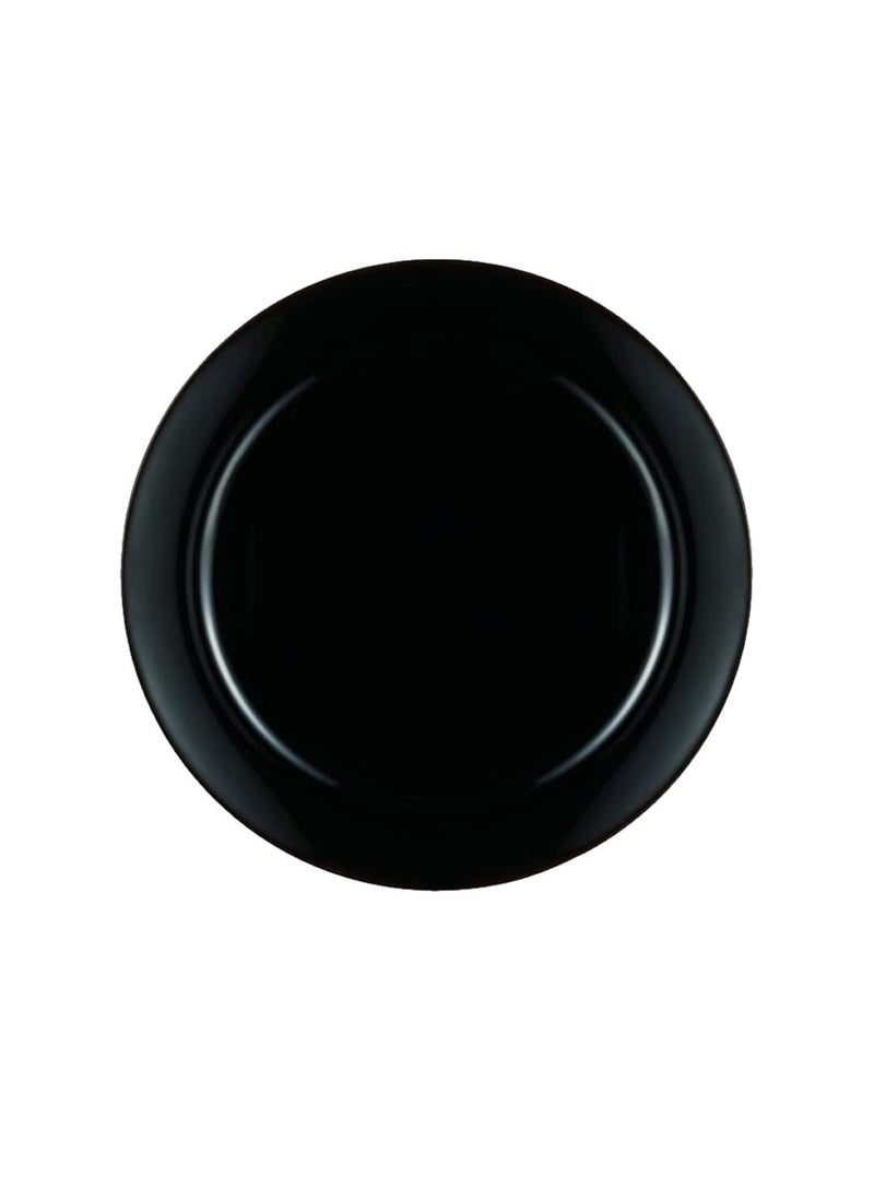 Incrizma Incrizma 10-inch Stoneware Dinner Plate, Elegant Large Round Serving Plates for Steak, Pasta, and Salad, Set of 4 (10", Black)  - Image 1