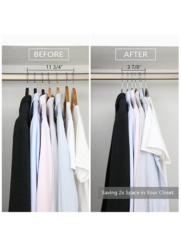 BLOOMING TIME Velvet non-slip Suit Clothes Hangers,360° rotating hook(100pc) - Image 5
