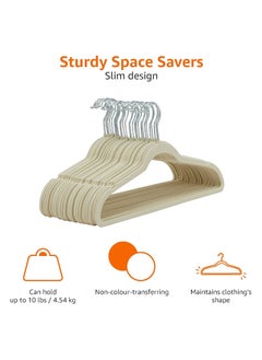 BLOOMING TIME Velvet non-slip Suit Clothes Hangers,360° rotating hook(100pc)  - Image 2