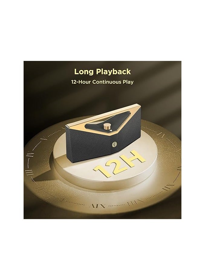 بوغاني BUGANI Brief Pro Portable Bluetooth Speaker 160W, Hi-Res Audio, 12H Playtime, Loud Speaker with Subwoofer for Jazz, Outdoor Speaker for Camping, Beach, Party, Golden - Image 5