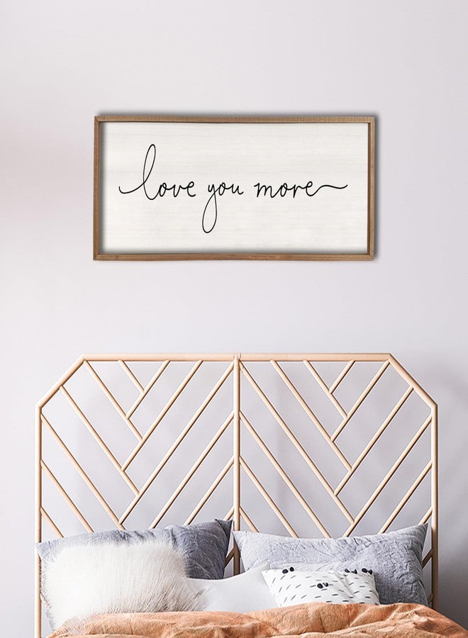 comurdyo Love You More Sign 40''×15'' Master Bedroom Above Over Bed Wall Decor Modern Farmhouse Large Vintage Wood Framed Hanging Over Bed Bedside Wall Art (Wood) - Image 5