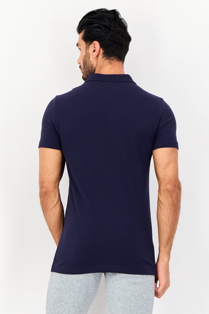 PUMA Men Slim Fit Short Sleeve Outdoor Polo Shirt, Navy Blue - Image 3