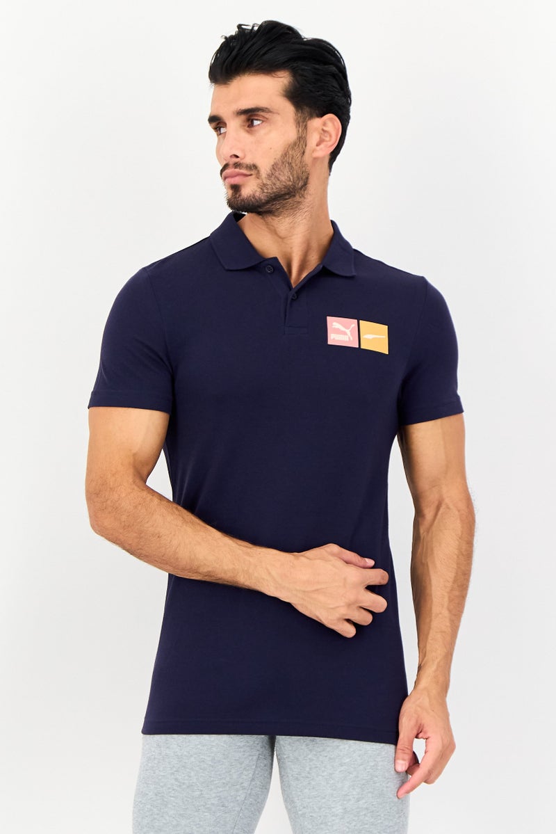 PUMA Men Slim Fit Short Sleeve Outdoor Polo Shirt, Navy Blue - Image 1