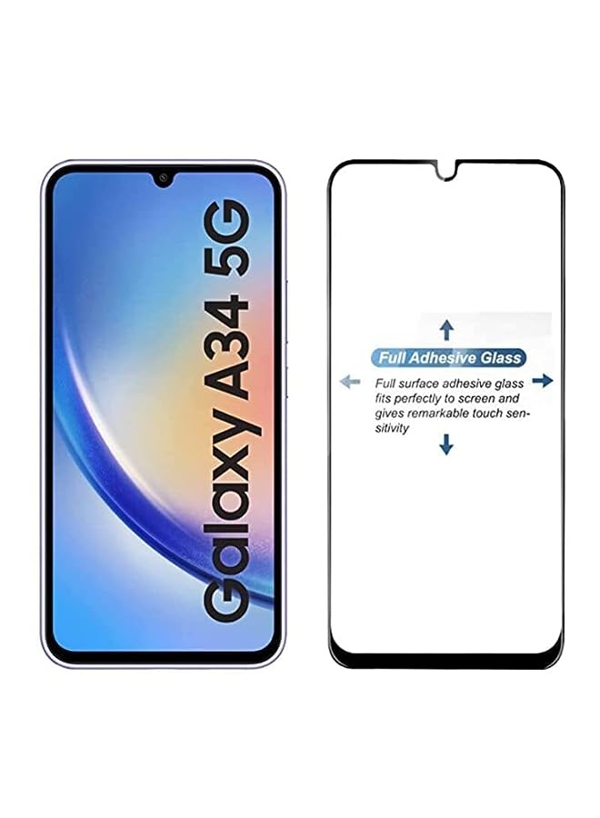 PROMASS Samsung Galaxy A34 Tempered Glass Screen Protector full Glue Edge to Edge Screen Glass Anti-shatter 9H Hardness Scratch Proof Compatible for Samsung Galaxy A34 5G - Image 5