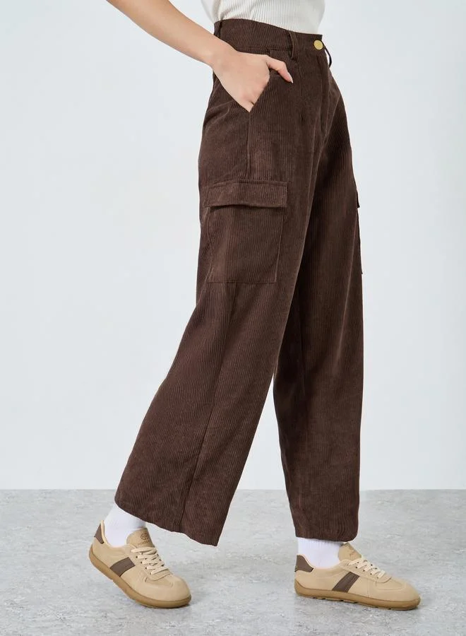 Take Two Brown Corduroy Cargo Pants