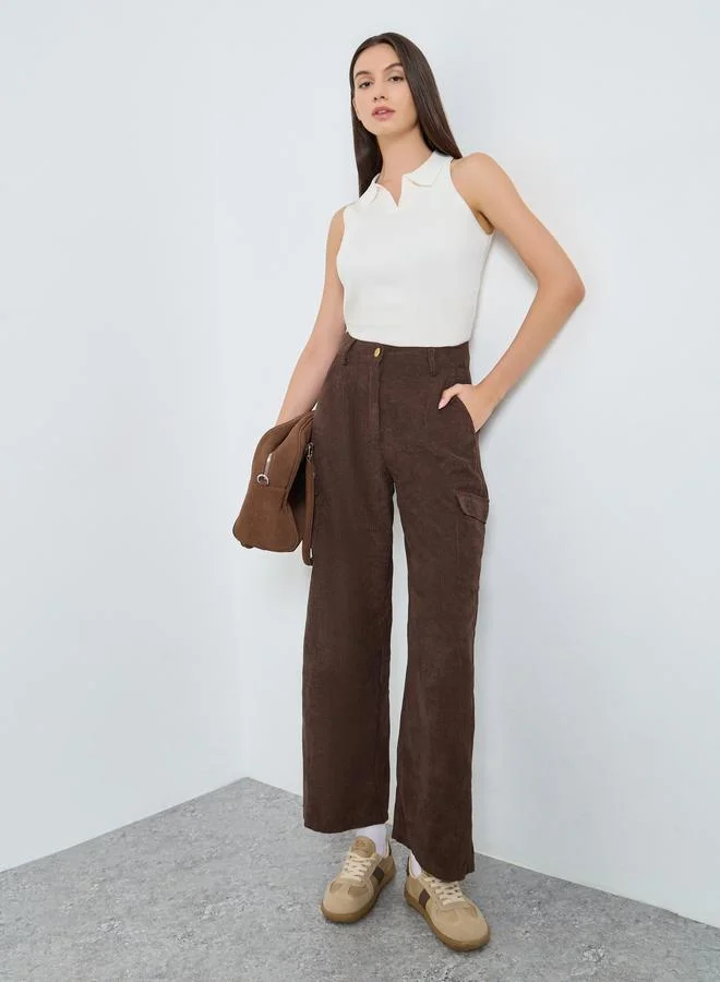 Take Two Brown Corduroy Cargo Pants