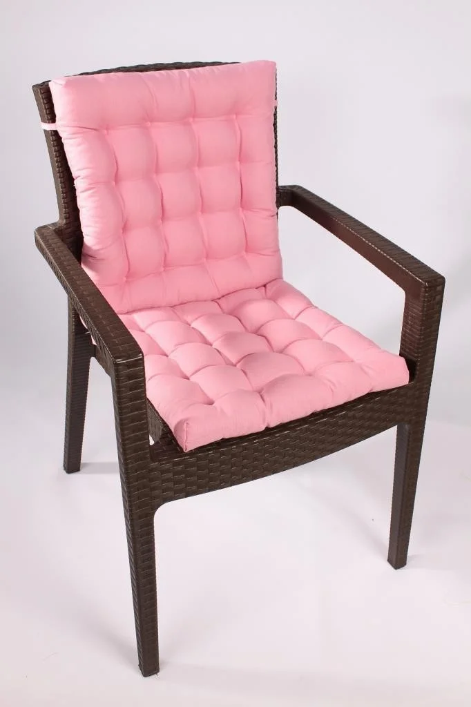 Altın Pamuk Altınpamuk Lux Fluffy Rattan Lotus Chair Cushion 43 x 93 cm. Pink