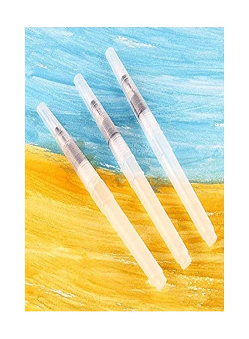 قلم فرشاة طلاء للفنان للرسم بالألوان المائية ، أقلام الرصاص القابلة للذوبان في الماء ، أقلام التحديد ، الألوان الصلبة أو الصباغ المسحوق ، 3 قطع / مجموعة - Image 2