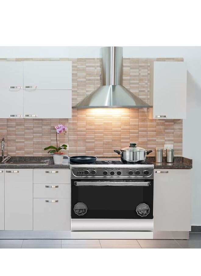 STOVE فرن غاز - 5 عيون - 90* 60 سم - استيل - C-6090S3V  - Image 2