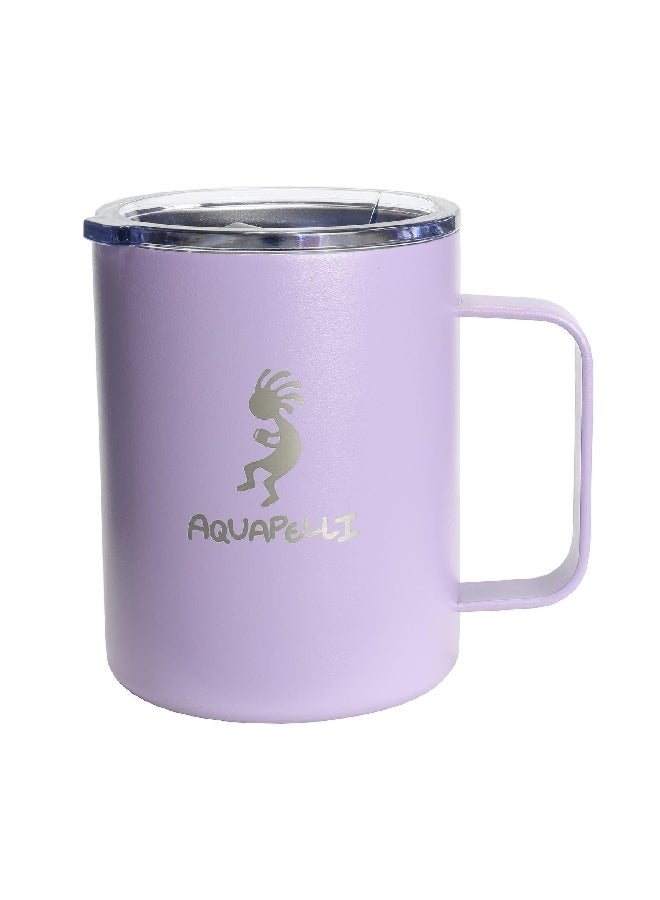 اكوابيلي 90142 أكوابيلي سي ام 12 كوب قهوة بفراغ عازل للحرارة بمقبض فيولا بربل 350 مل - Image 1