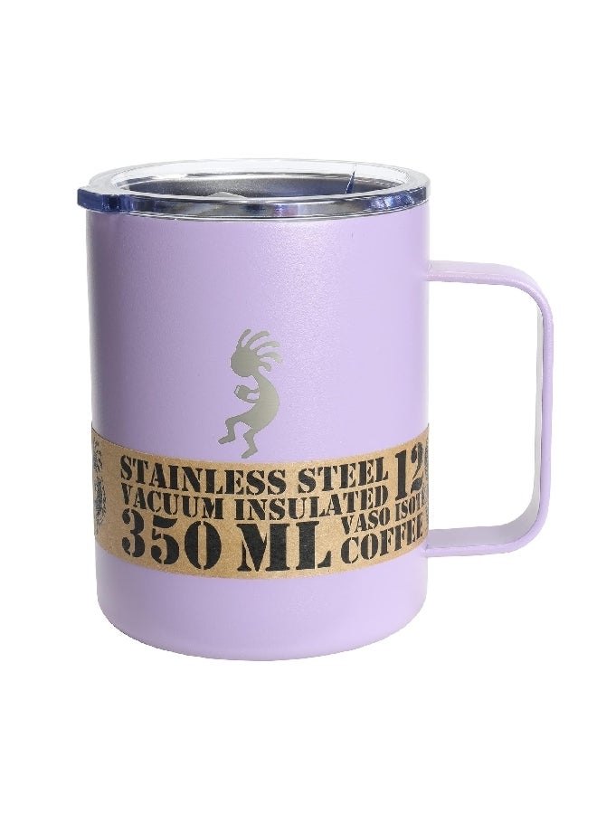 اكوابيلي 90142 أكوابيلي سي ام 12 كوب قهوة بفراغ عازل للحرارة بمقبض فيولا بربل 350 مل - Image 2