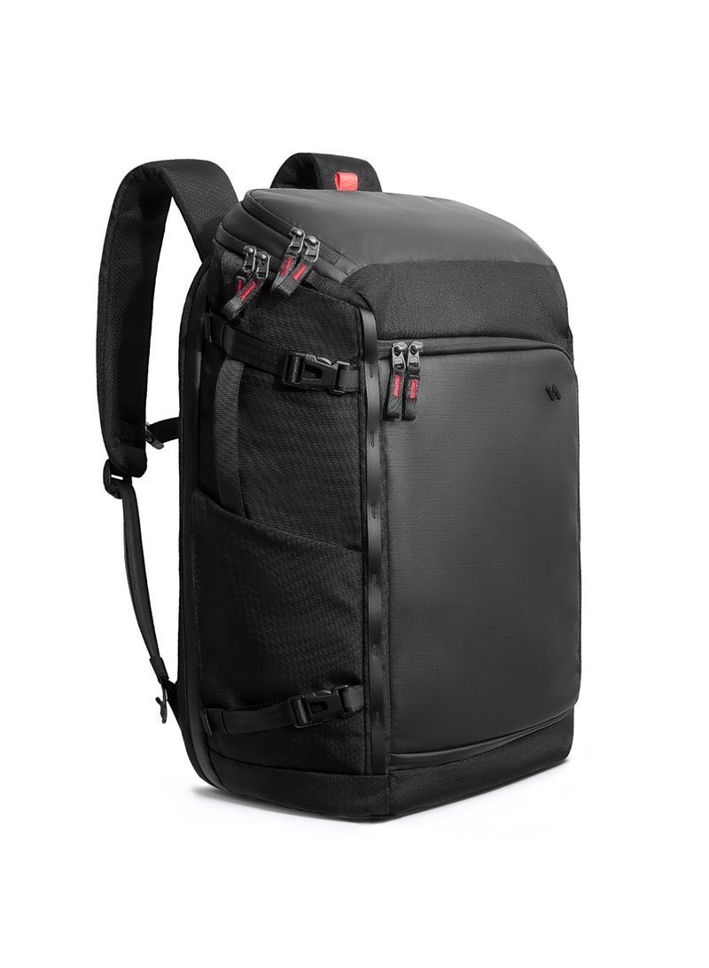 Inateck 42L Travel Laptop Backpack Water Resistant Carry On Backpack with RFID Pocket & AirTag Compartment Black - Image 1