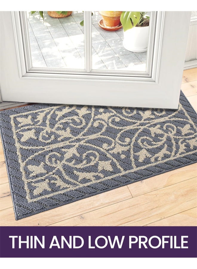 HOMESTAR Door Mat, Indoor Rugs for Entryway, Floor Mats, Inside Doormat Front, Non Slip, Washable, 50 x 80 cm, Grey - Image 4