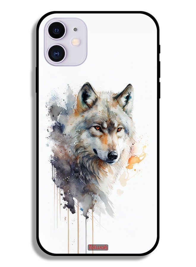 Tolwak Apple iPhone 11 Protective Case Wolf Abstract Art - Image 1