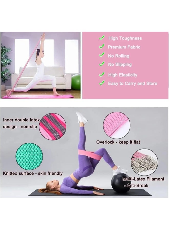 كوانتوم 3 قطع من أشرطة المقاومة، أشرطة تمارين التمدد لتمارين الساقين، أشرطة مرنة لتمارين البيلاتس - Image 4