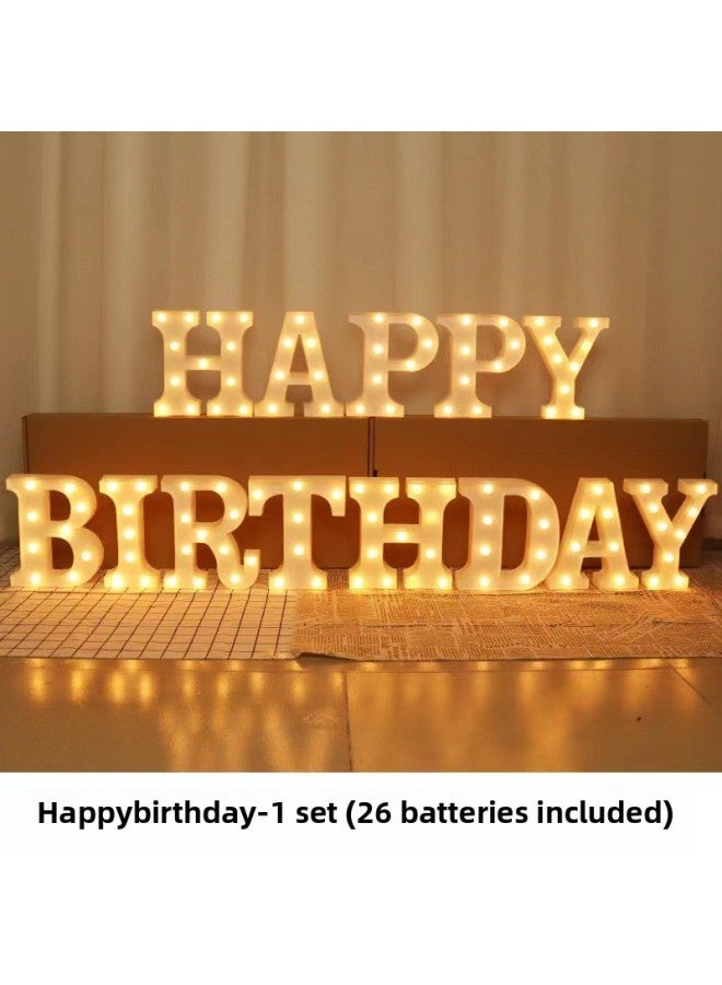 Birthday Proposal Confession Layout LED Letter Light Wedding Party Hotel Scene Decoration Trunk Surprise Light Batch