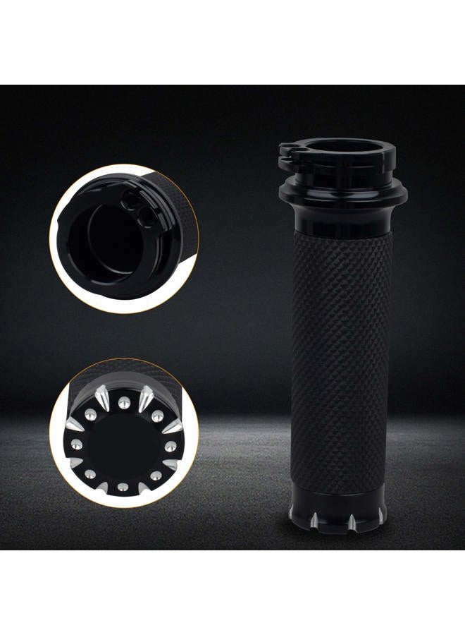 NTHREEAUTO Handlebar Hand Grips Motorcycle Throttle Grip for 1" / 25mm Handle Bars Universal Compatible with Harley Dyna Sportster 883 1200 Road Electra Glide Softail Touring - Image 2